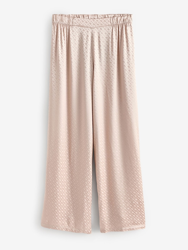 BOSS Natural Satin All Over Print Pyjama Bottoms - Image 6 of 6 BOSS Natural Satin All Over Print Pyjama Bottoms - Image 6 of 6