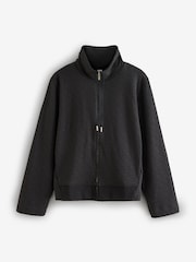 BOSS Black Zip Through Collared Sweat Top - Image 1 of 1
