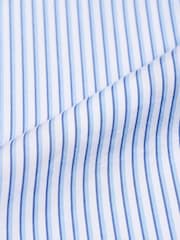 Edwin Blue Toledo Striped Poplin Logo Short Sleeve Shirt - Image 8 of 8