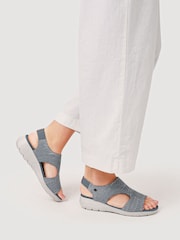 Pavers Blue Cushioned Lightweight Sandals - Image 1 of 5