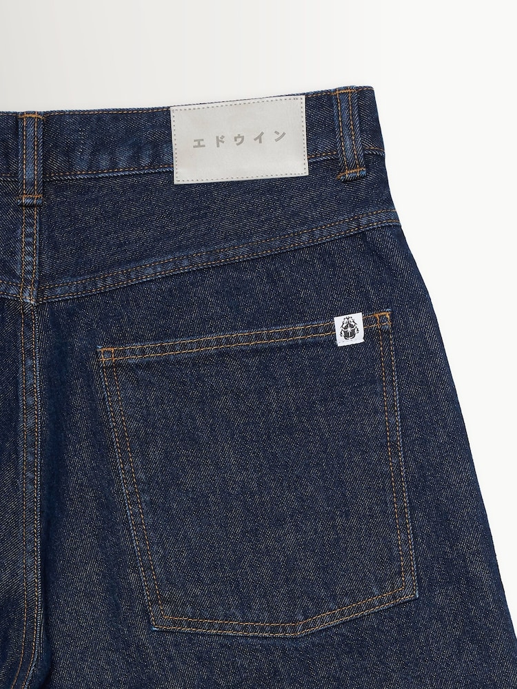 Edwin Blue Worker Denim Shorts - Image 6 of 6