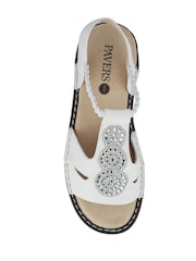 Pavers White Wide-Fit Elasticated Wedge-Heeled Sandals - Image 5 of 5