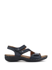 Pavers Blue Touch Fastening Cushioned Leather Sandals - Image 1 of 5