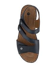 Pavers Blue Touch Fastening Cushioned Leather Sandals - Image 4 of 5