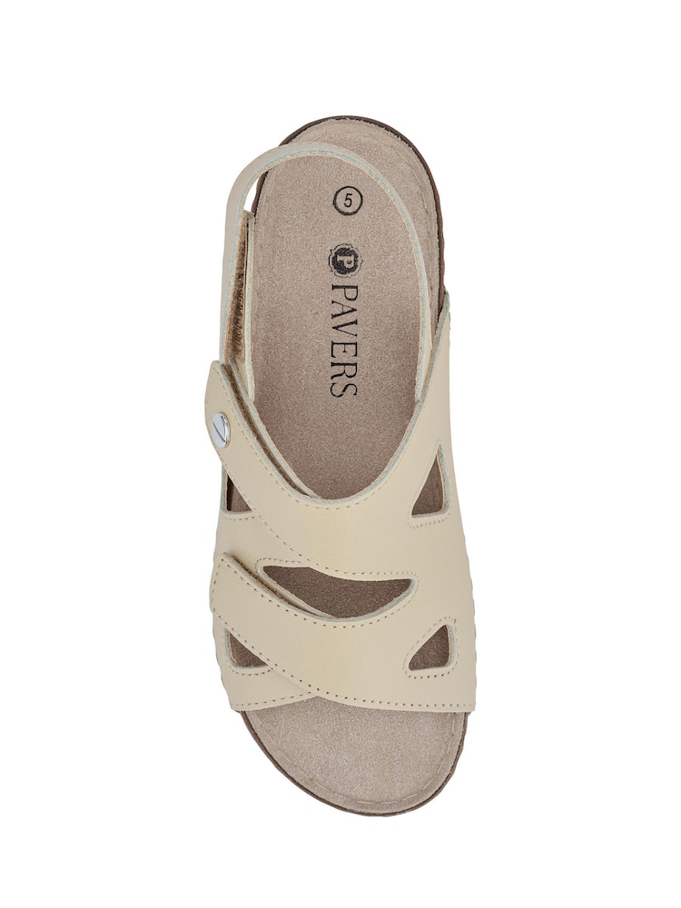 Pavers Natural Adjustable Leather Slingback Sandals - Image 5 of 5 Pavers Natural Adjustable Leather Slingback Sandals - Image 5 of 5