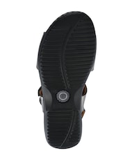 Pavers Grey Touch Fastening Cushioned Leather Sandals - Image 5 of 5