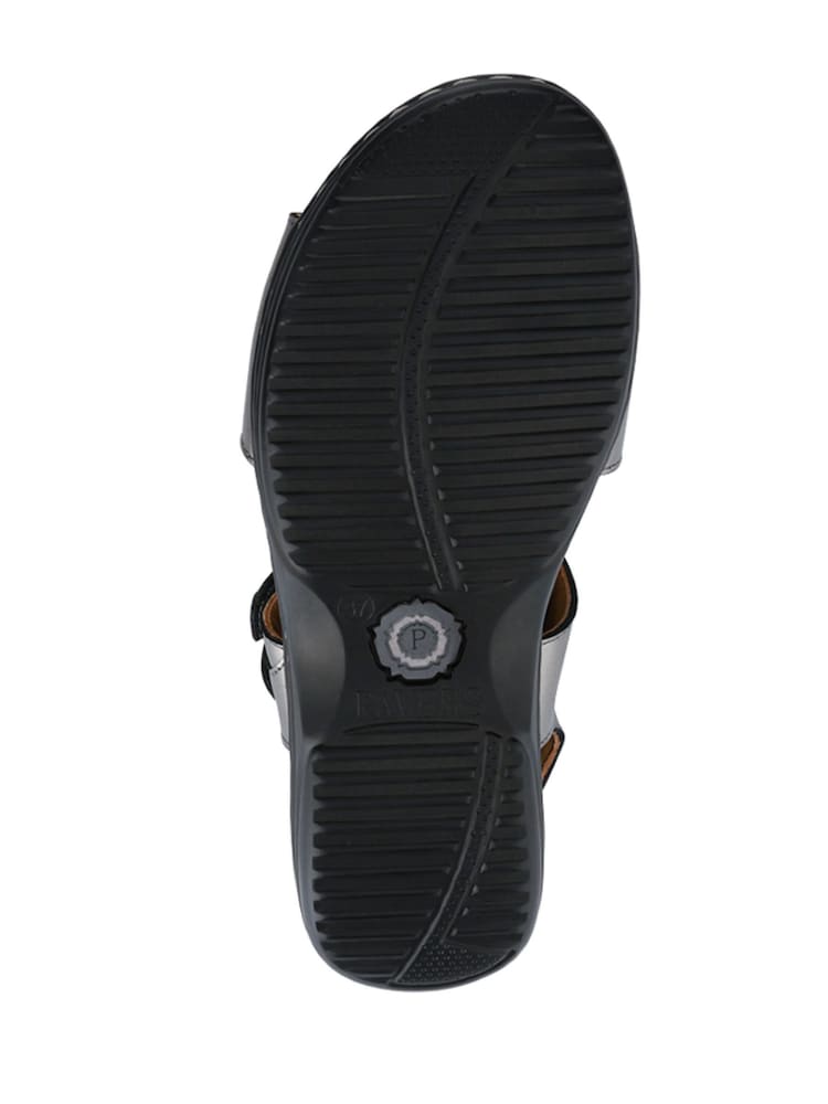 Pavers Grey Touch Fastening Cushioned Leather Sandals - Image 5 of 5 Pavers Grey Touch Fastening Cushioned Leather Sandals - Image 5 of 5