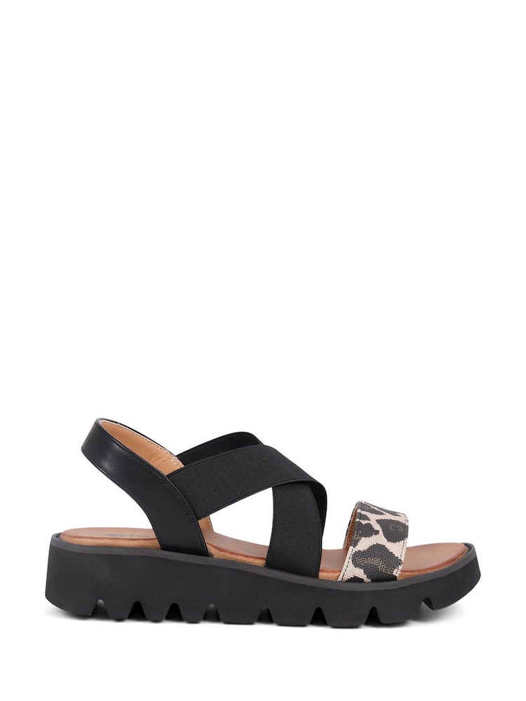 Pavers Black Multi Slip-On Chunky Sandals - Image 1 of 5 Pavers Black Multi Slip-On Chunky Sandals - Image 1 of 5