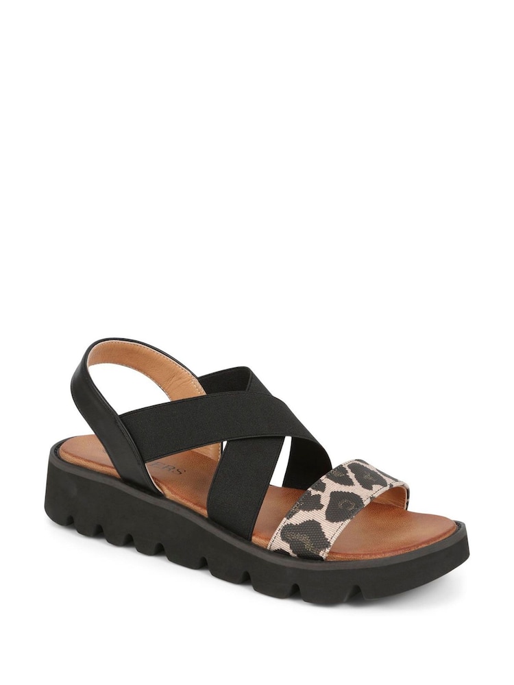 Pavers Black Multi Slip-On Chunky Sandals - Image 2 of 5 Pavers Black Multi Slip-On Chunky Sandals - Image 2 of 5