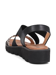 Pavers Black Multi Slip-On Chunky Sandals - Image 3 of 5