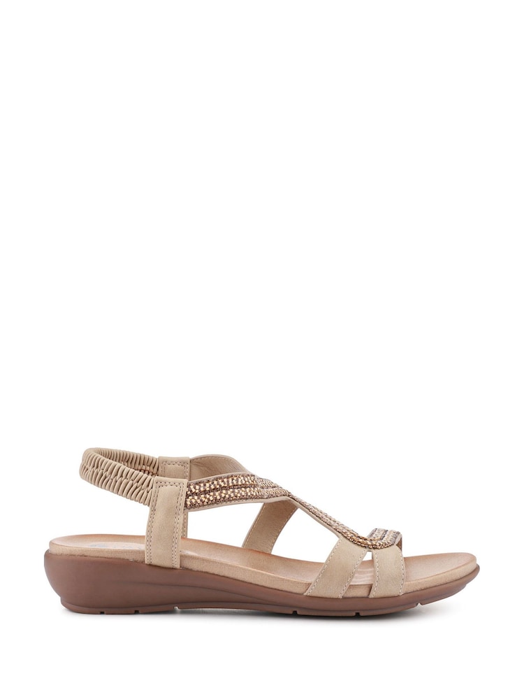 Pavers Natural Wedge-Heeled Slingback Sandals - Image 2 of 5