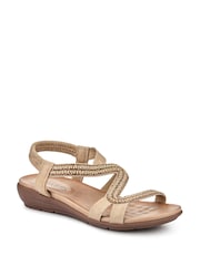 Pavers Natural Wedge-Heeled Slingback Sandals - Image 3 of 5