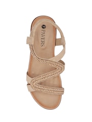 Pavers Natural Wedge-Heeled Slingback Sandals - Image 5 of 5
