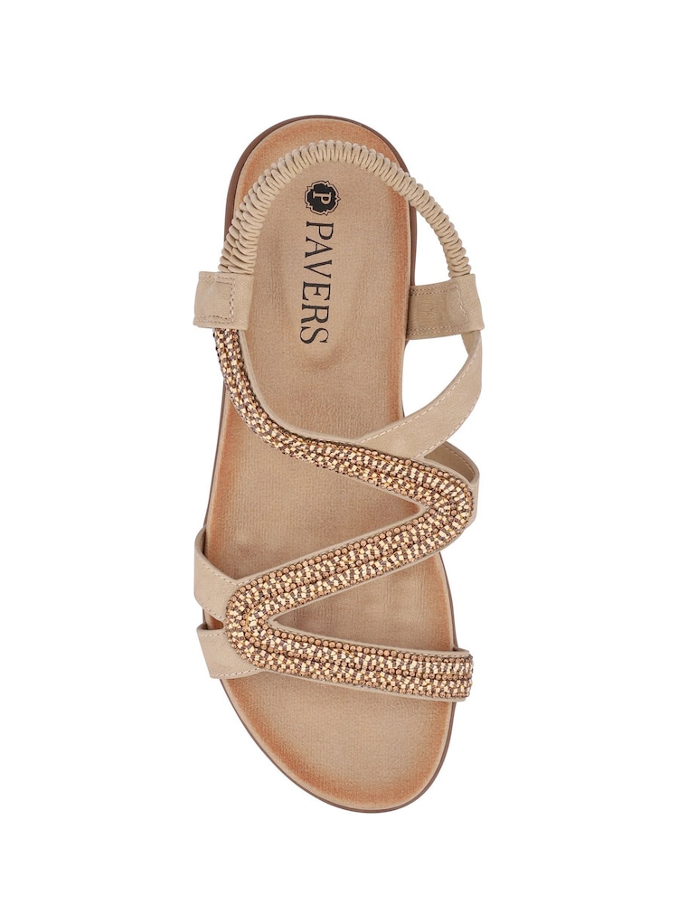 Pavers Natural Wedge-Heeled Slingback Sandals - Image 5 of 5 Pavers Natural Wedge-Heeled Slingback Sandals - Image 5 of 5