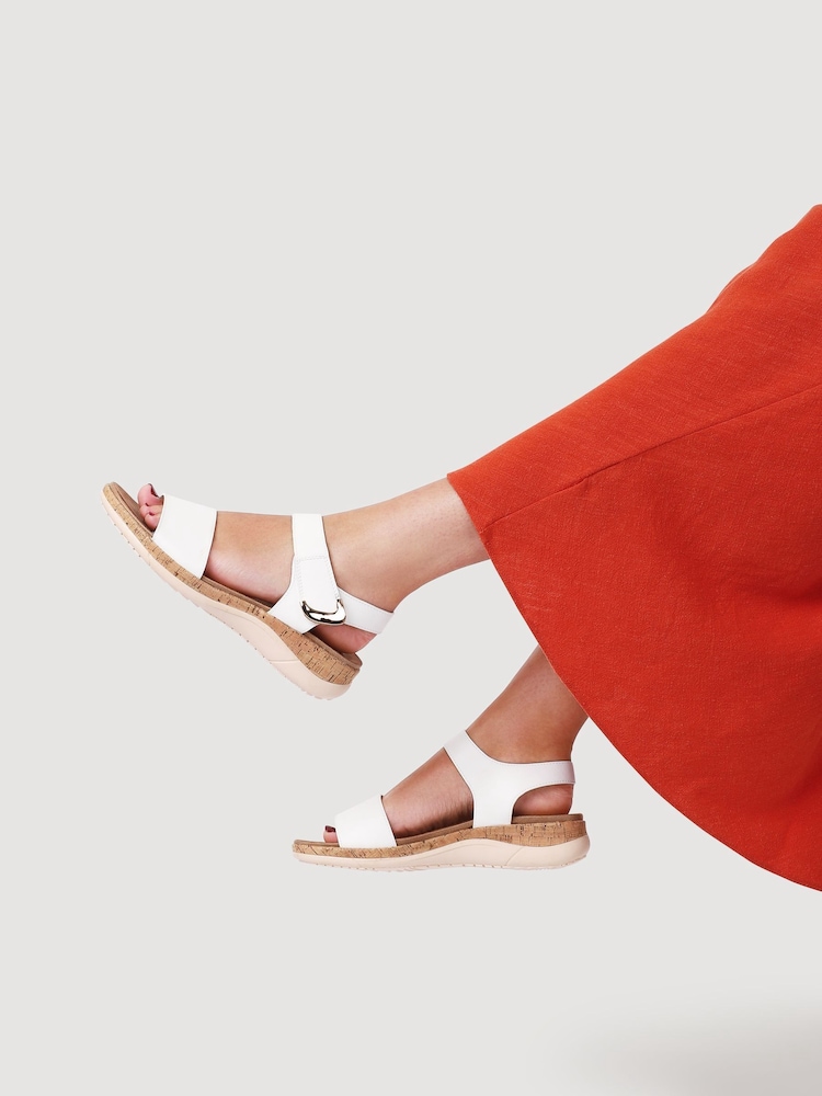 Pavers White Triple Strap Touch-Fastening Sandals - Image 1 of 5