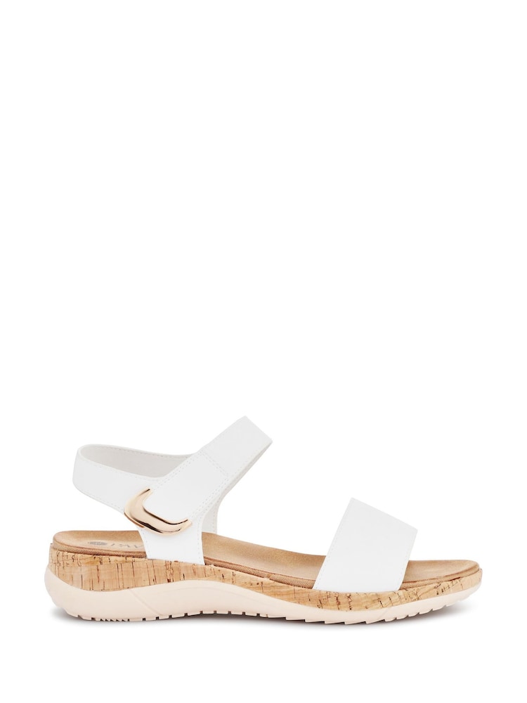 Pavers White Triple Strap Touch-Fastening Sandals - Image 2 of 5