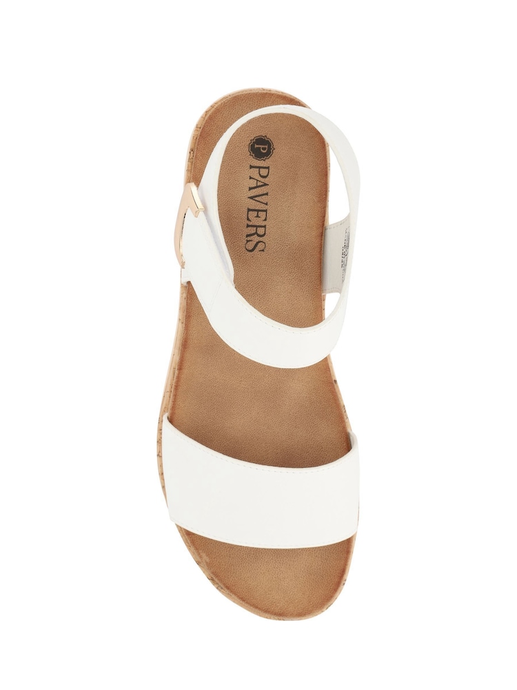 Pavers White Triple Strap Touch-Fastening Sandals - Image 5 of 5