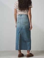 Mittelblau - Denim Maxi Column Skirt - Bild 4 von 5