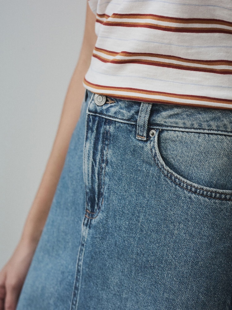 Mittelblau - Denim Maxi Column Skirt - Bild 5 von 5