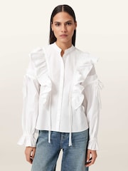 AllSaints White Lulu Shirt - Image 1 of 6