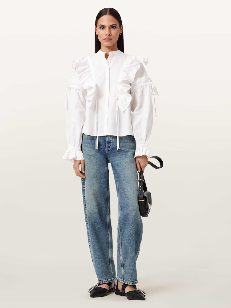 AllSaints White Lulu Shirt - Image 2 of 6