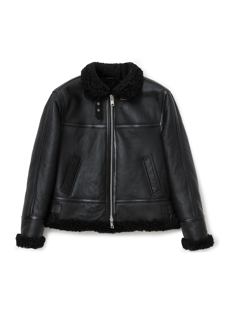 AllSaints Black Lorel Flying Jacket - Image 7 of 7