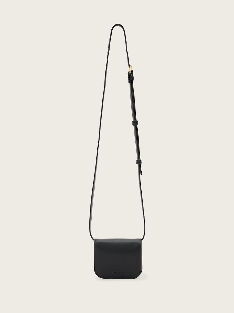 AllSaints Black Maeve Card Cross-Body Bag - Image 1 of 4