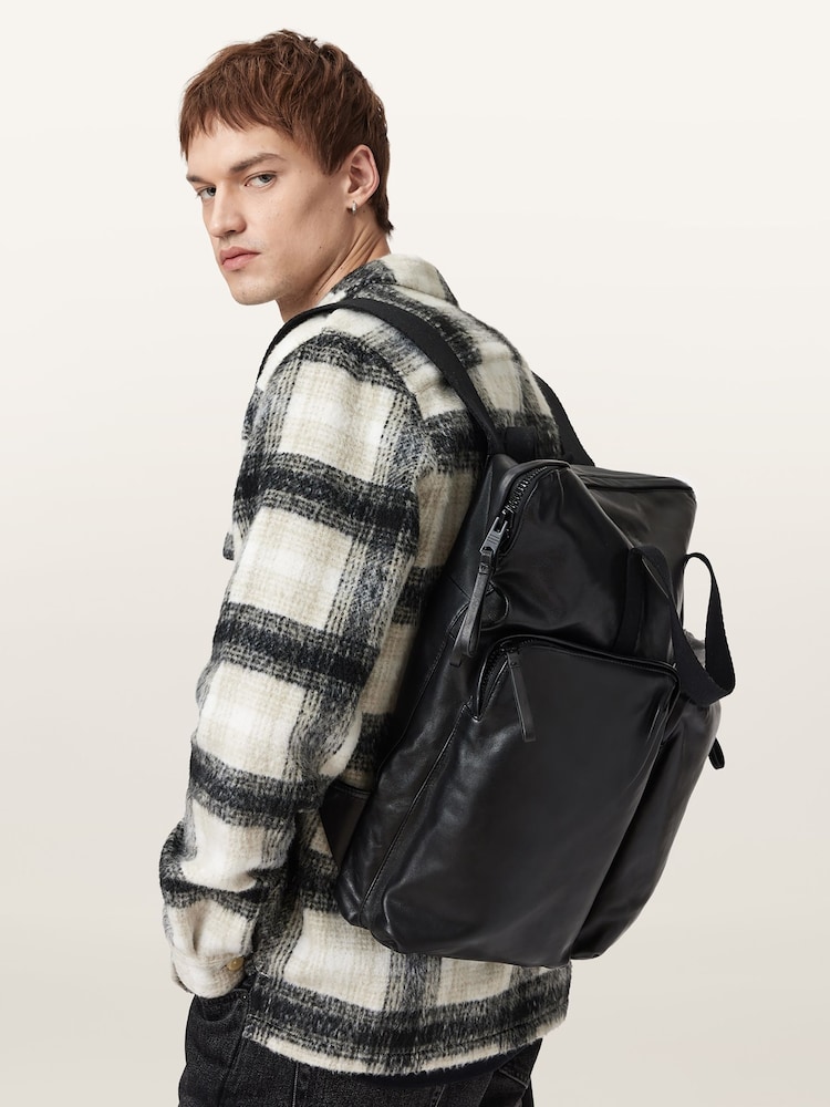 Allsaints Haven Force Leather Backpack - Black Allsaints Haven Force Leather Backpack - Black