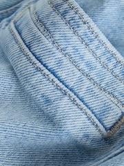 Light Blue Hourglass Wide Leg Patch Pocket Jeans - Image 9 of 10