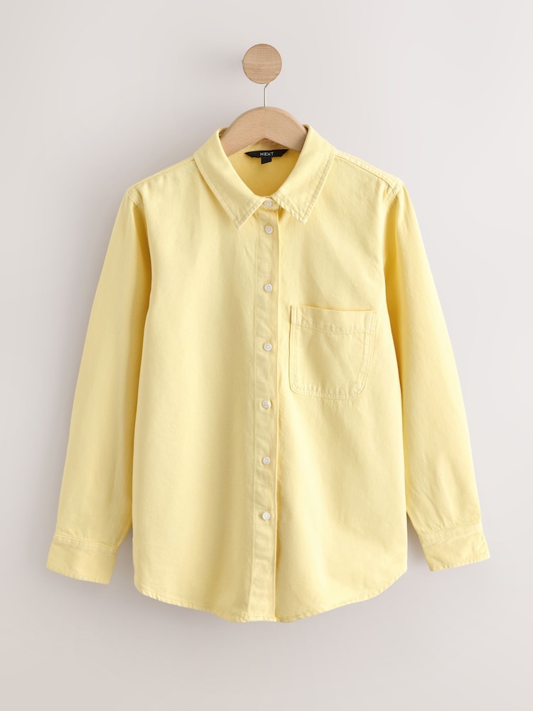 Yellow Relaxed Fit Long Sleeve Denim Shirt - Image 1 of 3