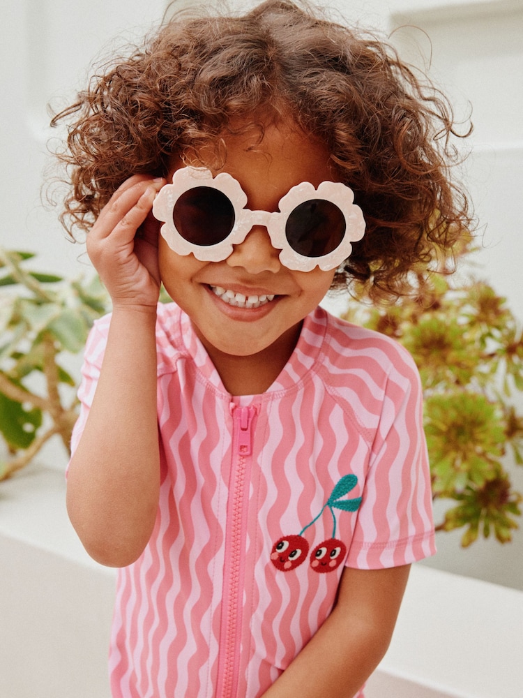 Light Pink Flower Sunglasses - Image 2 of 2