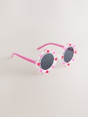 Red Hearts/White - Flower Sunglasses - تصویر 2 از 5