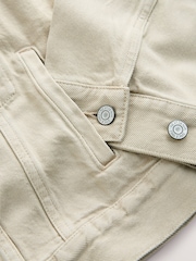 Stone Relaxed Denim Trucker Jacket - Image 8 of 8