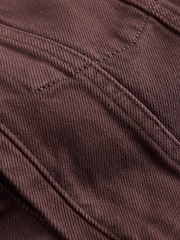 چاکلیٹ براؤن - Relaxed Denim Trucker Jacket - تصویر 8 از 8