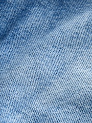 Mid Blue Raw Hem Denim Shorts - Image 11 of 11