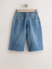 Mid Blue Hourglass Denim Jorts - Image 1 of 4