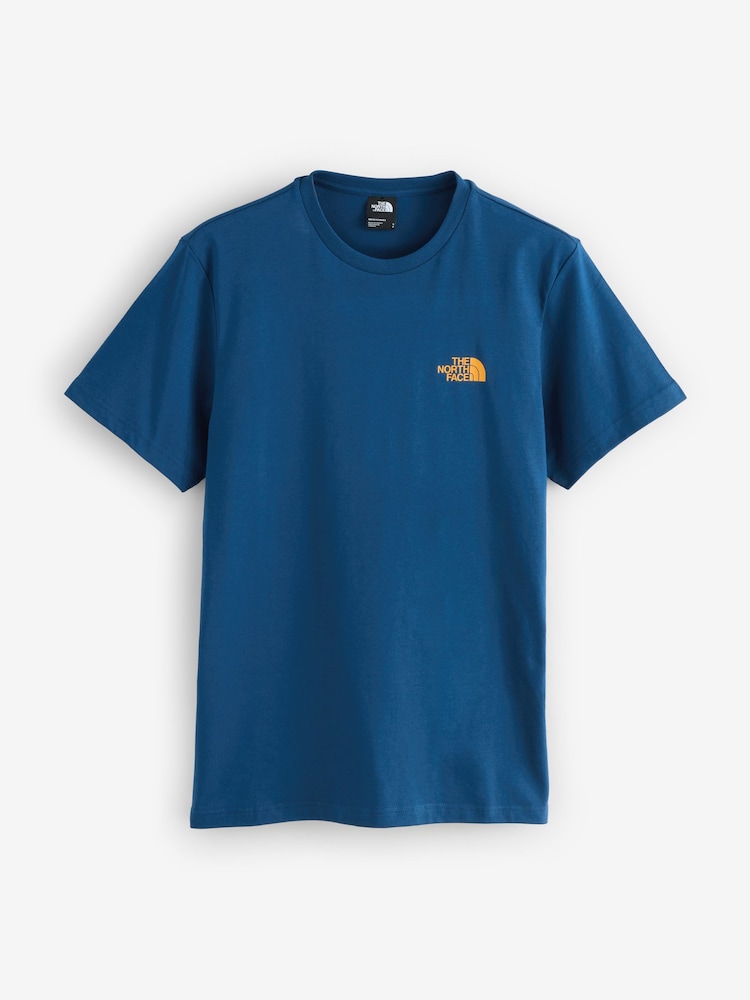 The North Face Chambray Blue Simple Dome T-Shirt - Image 1 of 1 The North Face Chambray Blue Simple Dome T-Shirt - Image 1 of 1