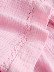 Pink Doublecloth V-Neck Ruffle Front Blouse - Image 7 of 7