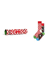 Happy Socks Red 2 Pack Big Dot Snowman Socks Gift Set - Image 1 of 4
