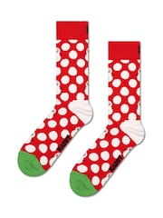Happy Socks Red 2 Pack Big Dot Snowman Socks Gift Set - Image 2 of 4