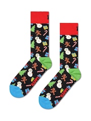 Happy Socks Red 2 Pack Big Dot Snowman Socks Gift Set - Image 3 of 4