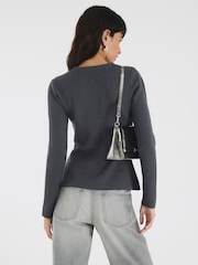 River Island Grey Button up Cardigan - Image 2 of 4