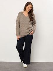 Evans Zig Zag V-Neck Jumper - Image 2 of 5