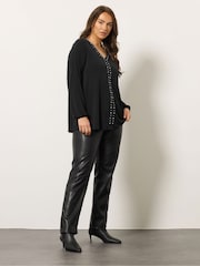 Evans Studded Jersey Top - Image 2 of 5