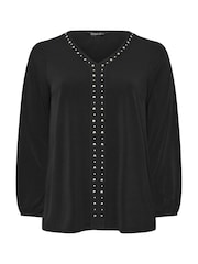 Evans Studded Jersey Top - Image 5 of 5