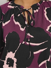 Evans Large Purple Floral Boho Top - Image 4 of 5