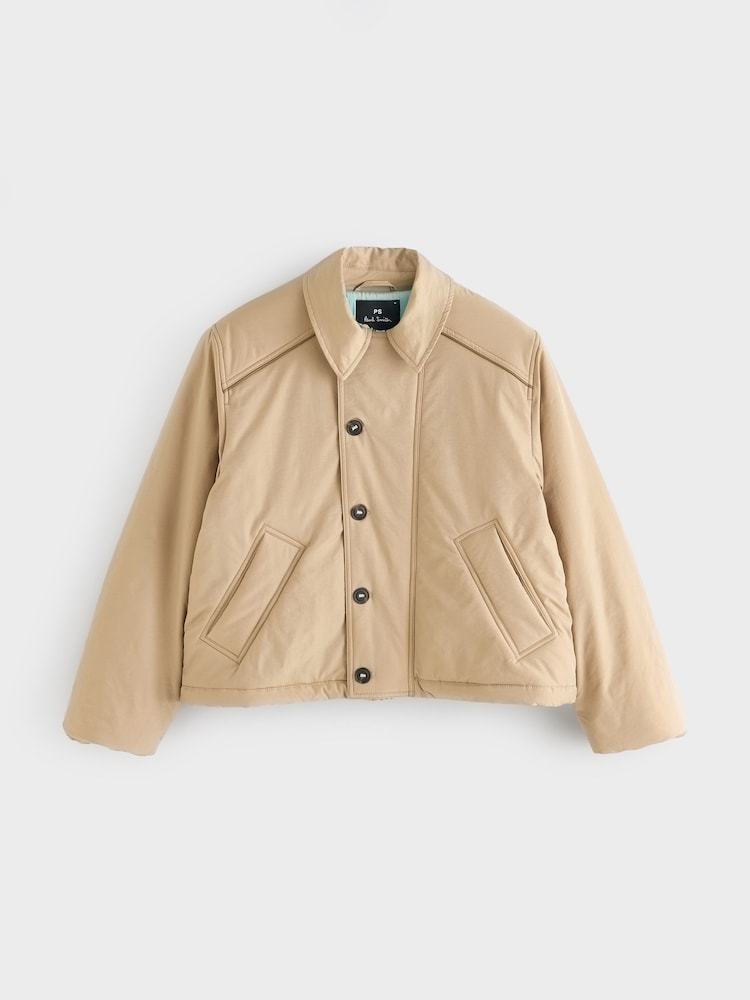 PS Paul Smith Brown Puffer Cropped Trench Coat - Image 8 of 8 PS Paul Smith Brown Puffer Cropped Trench Coat - Image 8 of 8