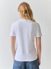 PS Paul Smith White Swirl Heart Graphic T-Shirt - Image 3 of 5