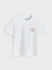 PS Paul Smith White Swirl Heart Graphic T-Shirt - Image 5 of 5