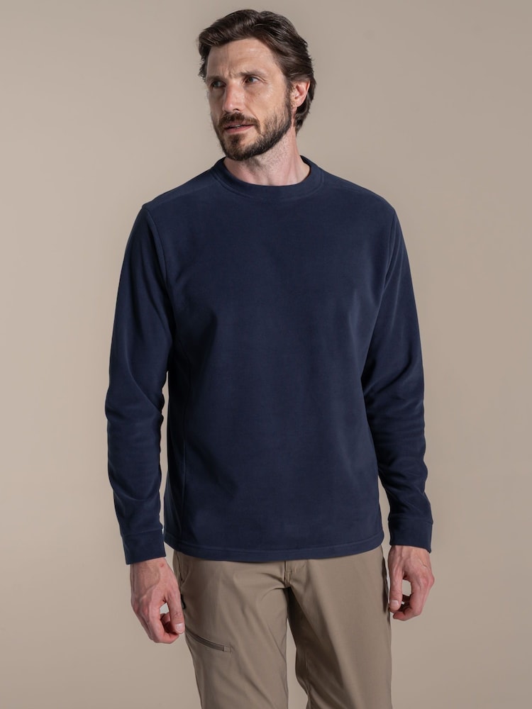 Craghoppers Blue Corey Crew Neck Fleece Sweatshirt - Image 1 of 3 Craghoppers Blue Corey Crew Neck Fleece Sweatshirt - Image 1 of 3